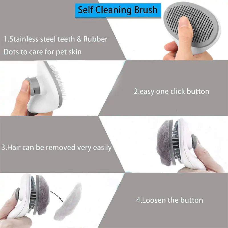 EasyGroom Self-Cleaning Pet Brush